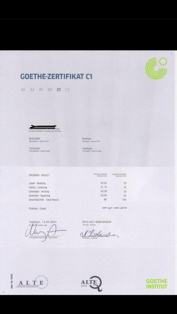 Goethe-Zertifikat C1